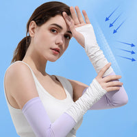 Guanghui Bubble Sleeve UV Protection Arm Sleeves for Women - Loose Fit Sun Protection for Driving & Cycling