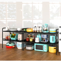 Adjustable Under-Sink Cabinet Organizer Rack for Kitchen Storage