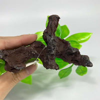 Aquarium Arch Driftwood with Artificial Four-Leaf Clover Water Plants, Soft Leaves, Fish-Safe Decoration