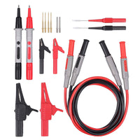 Multifunction Multimeter Test Leads Kit with Interchangeable Probes, Piercing Needles, and Alligator Clips for Auto Repair