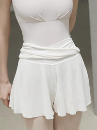 Women's A-Line Anti-Exposure Mesh Skirt for Ballet Dance, Figure Skating, Yoga, and Sports