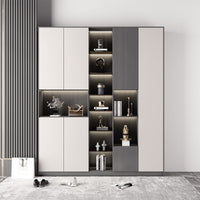 Small Apartment Bedroom Furniture Integrated Wardrobe Simple All-Aluminum Home Assembly Double Door Aluminum Alloy Wardrobe