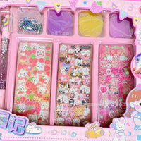 Girls' DIY Educational Craft Kit with Quicksand Glitter, Cream Glue, and Quiet Book Activities