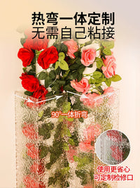 Acrylic Pipe Cover for Kitchen and Bathroom, Decorative Corner Protector, Stone Pattern