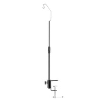 Outdoor Camping Lamp Pole Stand with Hook and Clamp, Aluminum Alloy Telescopic or Fixed Rod for Tabletop