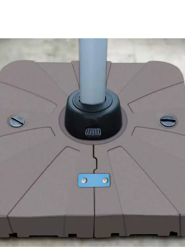Outdoor Patio Umbrella Base with Wheels, Water/Sand Filled Heavy Duty Stand for Cantilever & Market Umbrellas