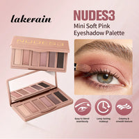 Lakerain Mini 6-Color Eyeshadow Palette Matte Shimmer Easy to Blend Long-lasting