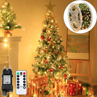 Remote Control LED Copper Wire String Lights for Christmas Tree Decoration