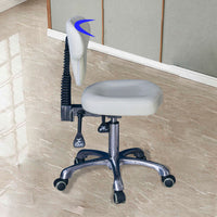 Ergonomic Swivel Lift Stool with Backrest for Salon, Office, or Home Use