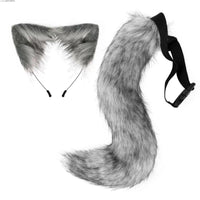 Cosplay Cat Girl Fox Ear and Tail Set Plush Animal Accessories