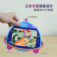 Creative Kids Spaceship Photo Frame Acrylic Transparent Magnetic Frame for Instax Photos
