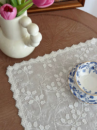 French Pastoral Embroidered Cotton Dust Cover for Microwave Printer Projector