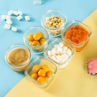 Baby Glass Food Storage Containers with Lids, Freezer and Microwave Safe, Stackable Meal Prep Jars for Infants