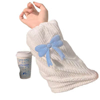 Bowknot Sleeve Protectors for Office Work and Students, Long Anti-Stain Arm Sleeves