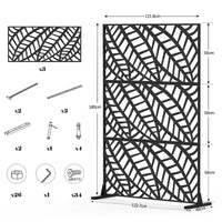 Decorative Galvanized Steel Privacy Screen Panel for Indoor Outdoor Garden Patio Living Room
