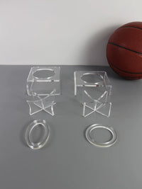 Clear Acrylic Ball Display Stand for Basketball, Football, Volleyball, Rugby