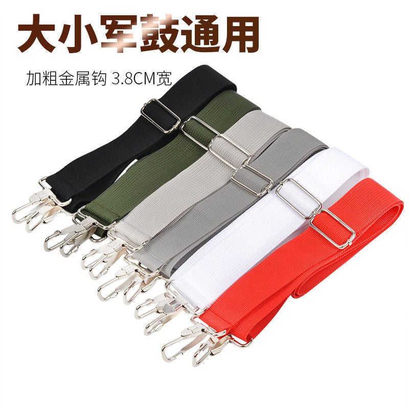 Snare Drum Strap Bass Drum Belt Red Thickened Hook 3.8CM for School Drum Corps Universal African Drum Waist Drum