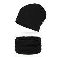 Unisex Fleece Neck Warmer and Beanie Set for Winter, Windproof and Thickened