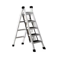 Folding 4-Step Ladder Stool, Heavy-Duty Carbon Steel, Portable Multi-Functional A-Frame Step Stool for Home Use