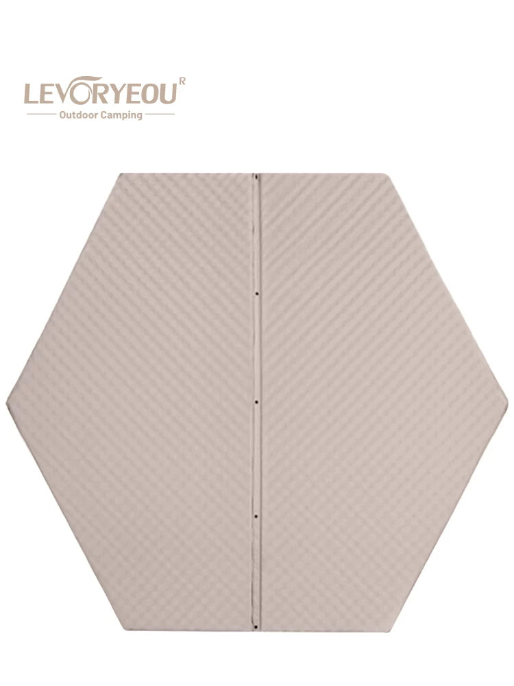 Self-Inflating Hexagonal Camping Air Mattress for 3-4 People, Thickened Outdoor Moisture-Proof Sleeping Pad