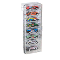 Kameido Alloy Toy Car Display Case with Dustproof Cover, 8-Grid Transparent Storage Box