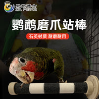 Parrot Sand Perch for Claw and Beak Grinding - Bird Stand Toy for Cockatiels, Conures, and Parakeets
