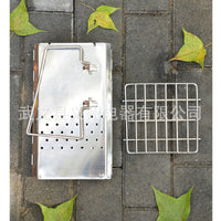New Outdoor BBQ Fire Pit Camping Charcoal Portable Heating Grill Stainless Steel Folding Fire Starter Bucket
