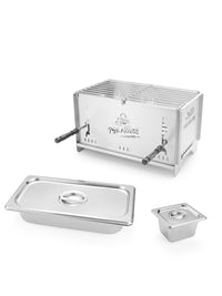 ISE MOUNT Outdoor Portable Stainless Steel Camping Stove with Grilling Function