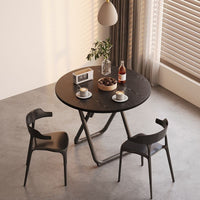 Foldable Portable Dining Table for Small Spaces, Balcony, or Stalls - Round/Square