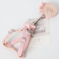 Houndstooth Starfish Pet Leash and Harness Set for Dogs and Cats