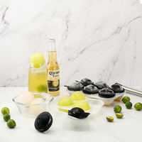 Silicone Sphere Ice Cube Mold with Funnel for Whiskey Cocktails
