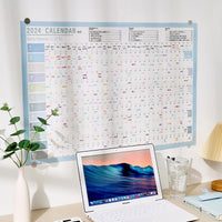 2026 Full Year Calendar Planner, 365-Day Daily Check-in Wall Sticker, Self-Discipline Exam Countdown Hanging Calendar Single Sheet