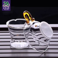 Taiwan 76 Glass Tea Infuser Set with Handle, Creative Tea Strainer and Filter Funnel for Loose Leaf Tea
