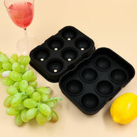 Food Grade Silicone Ice Ball Mold with Funnel, Spherical Ice Cube Tray for Home & Commercial Use, Easy Release