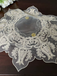 European Lace Embroidered Dust Cover for Small Appliances, Tea Tray, Rice Cooker, Air Fryer, Bread Maker