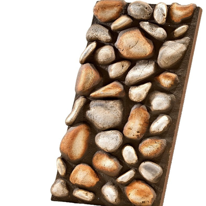 PU Pebble Stone Wall Panels for Outdoor Villa Facades and Interior Decor