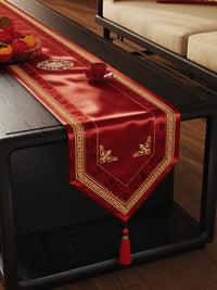 New Chinese Style Wedding Table Runner Red Engagement Living Room Decoration