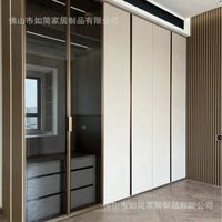 Modern High-End All-Aluminum Alloy Glass Wardrobe for Bedroom, Walk-in Closet Combination