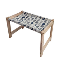 Wooden Cat Bed with Removable Washable Cushion, Indoor Elevated Pet Hammock for Cats