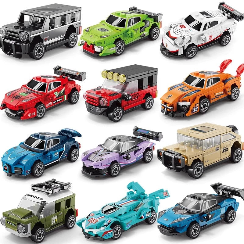 Building Block Toy Cars for Boys - Educational Model Kits