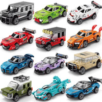 Building Block Toy Cars for Boys - Educational Model Kits