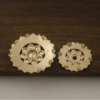 Vintage Style Lotus Charm Pendant for Hairpins and Jewelry Making, Cast Copper Gold/Silver Tone