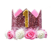 Pet Birthday Party Crown Hat and Bow Tie Set with Number Decorations