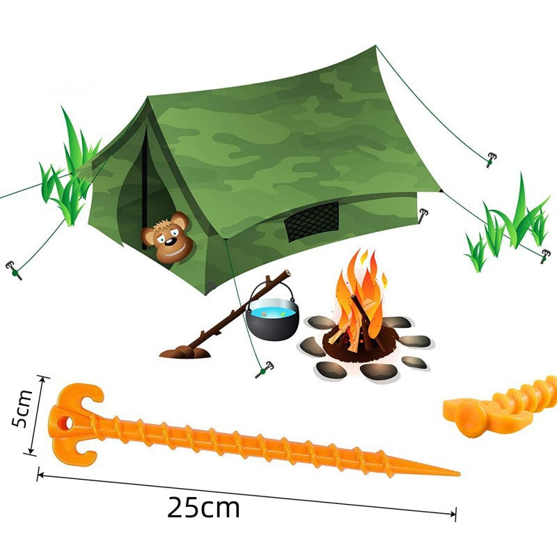 Plastic Threaded Tent Stakes for Camping and Outdoor Adventures