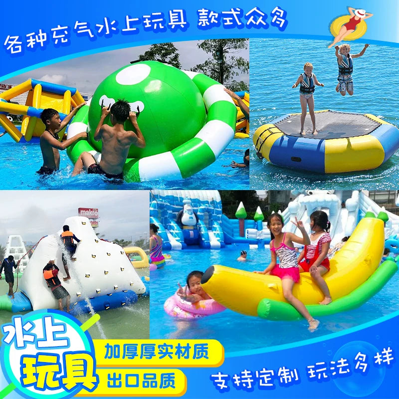 Inflatable Water Park Toys for Kids and Adults - Seesaw, Slides, and Water Games for Swimming Pools