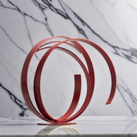Geometric Circle Sculpture Metal Ornament for Home and Office Decor