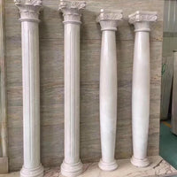 Fiberglass Faux Marble Roman Column Pedestal for Garden & Hallway Decor