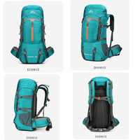 60L Hiking Backpack Large Capacity Lightweight Outdoor Travel Rucksack for Camping Trekking