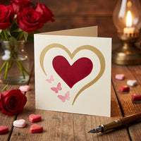 9-Piece Heart and Butterfly Theme Reusable Stencils for Valentine's Day, 4-inch