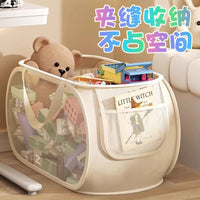 Large Capacity Foldable Storage Basket for Kids' Toys, Plush Dolls, and Laundry